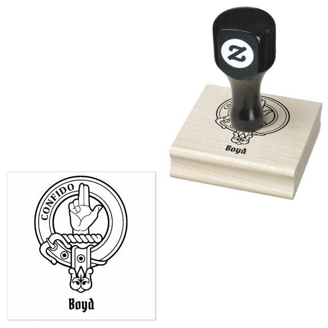 Clan Boyd Crest Rubber Stamp (Stamped)
