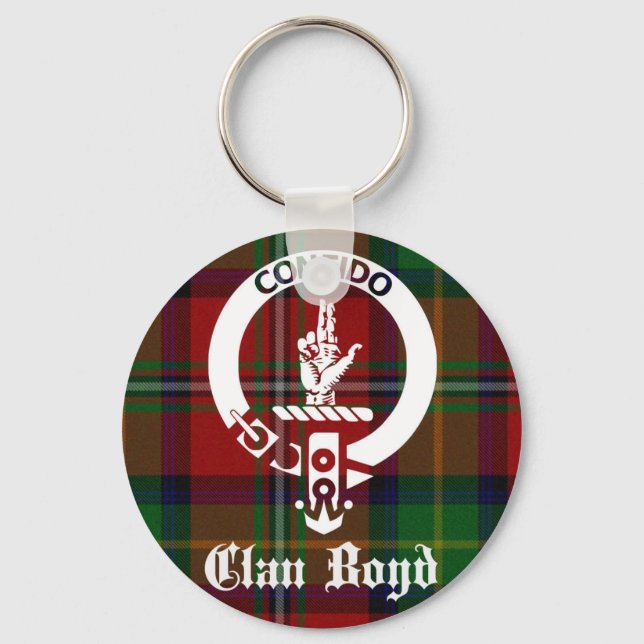 Clan Boyd Crest Tartan Key Ring (Front)