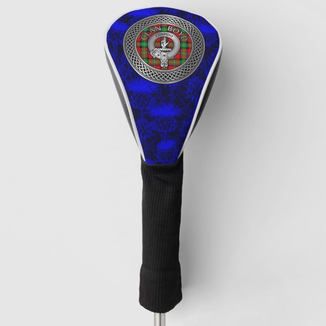 Clan Boyd Crest & Tartan Knot Golf Head Cover (Front)