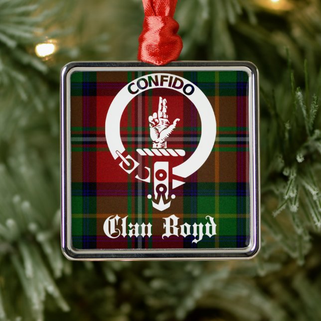 Clan Boyd Crest Tartan Metal Tree Decoration (Tree)