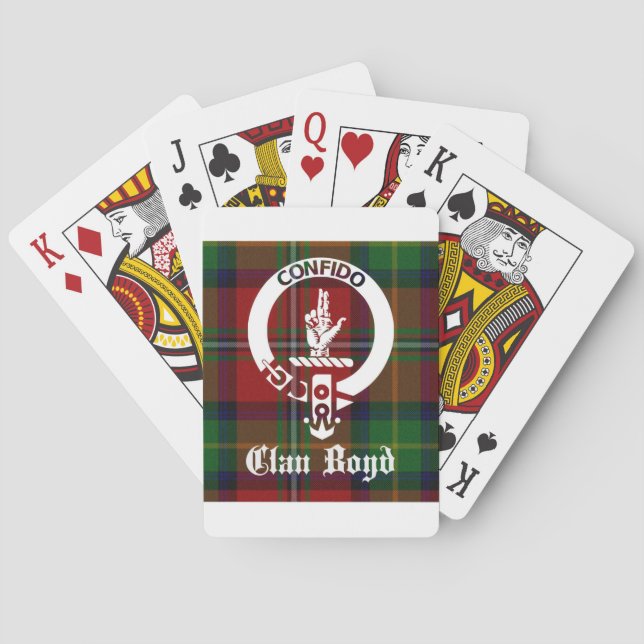 Clan Boyd Crest Tartan Playing Cards (Back)