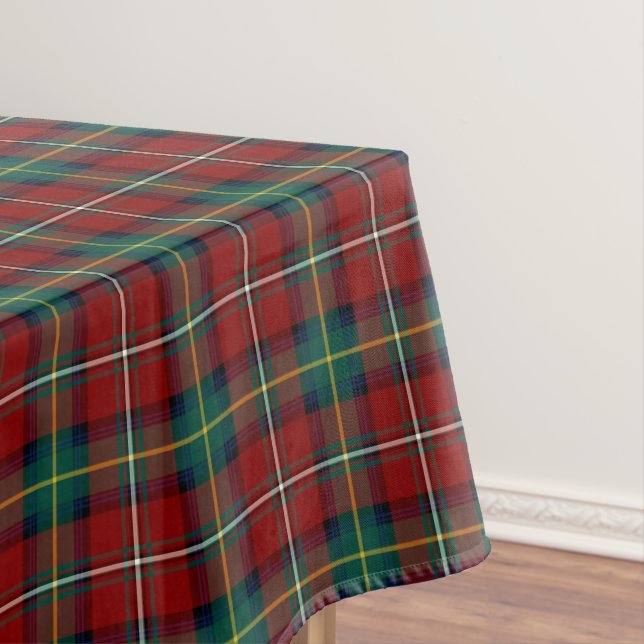 Clan Boyd Red and Green Scottish Tartan Tablecloth (In Situ)