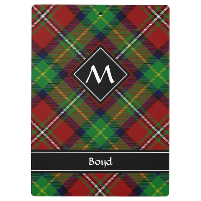 Clan Boyd Tartan Clipboard (Back)
