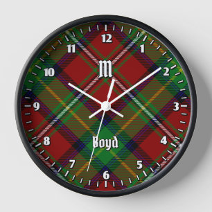 Clan Boyd Tartan Clock