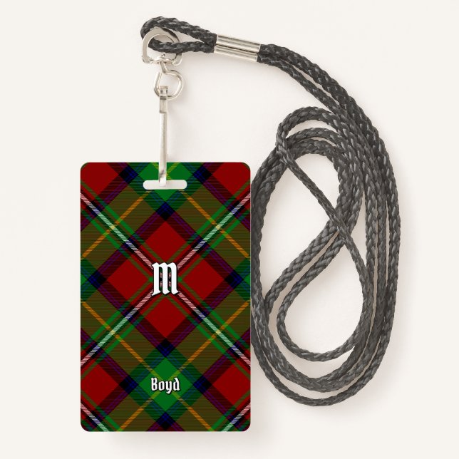 Clan Boyd Tartan ID Badge (Front with Lanyard)