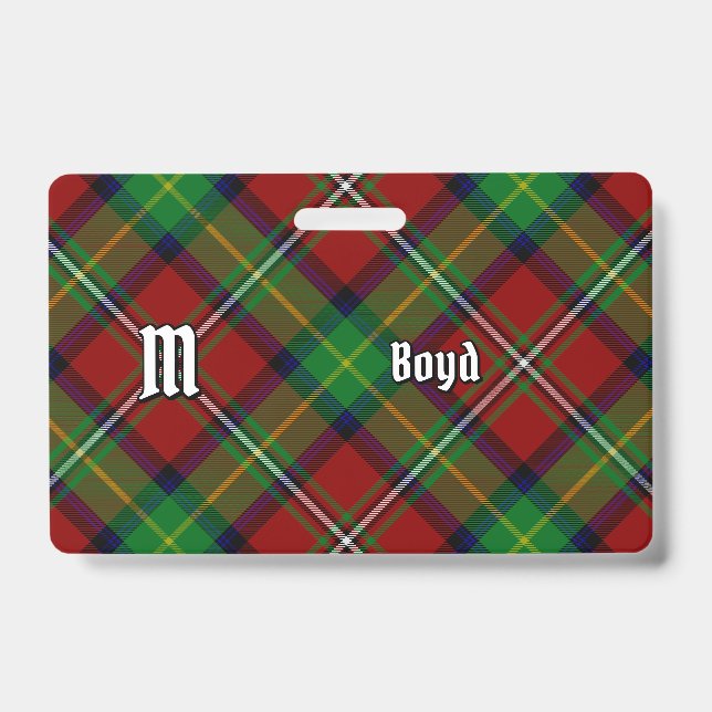 Clan Boyd Tartan ID Badge (Front)