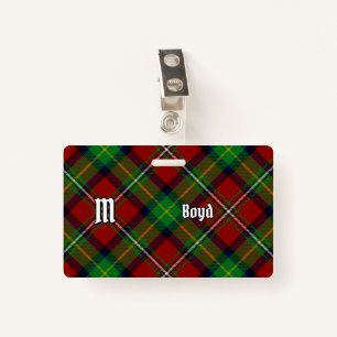 Clan Boyd Tartan ID Badge