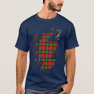 Clan Boyd Tartan Map & Crest T-Shirt