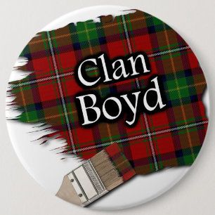 Clan Boyd Tartan Paint Brush 6 Cm Round Badge