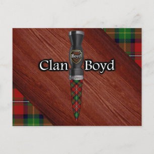 Clan Boyd Tartan Sgian Dubh Blade Postcard