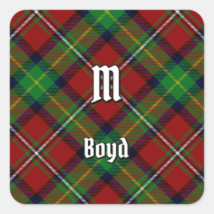 Clan Boyd Tartan Square Sticker