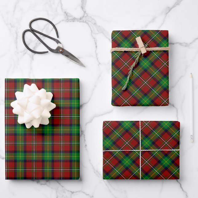 Clan Boyd Tartan Wrapping Paper Sheet (Front)