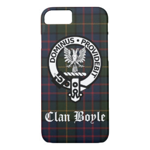 Clan Boyle Crest Badge & Tartan iPhone 8/7 Case