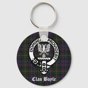Clan Boyle Crest & Tartan Key Ring