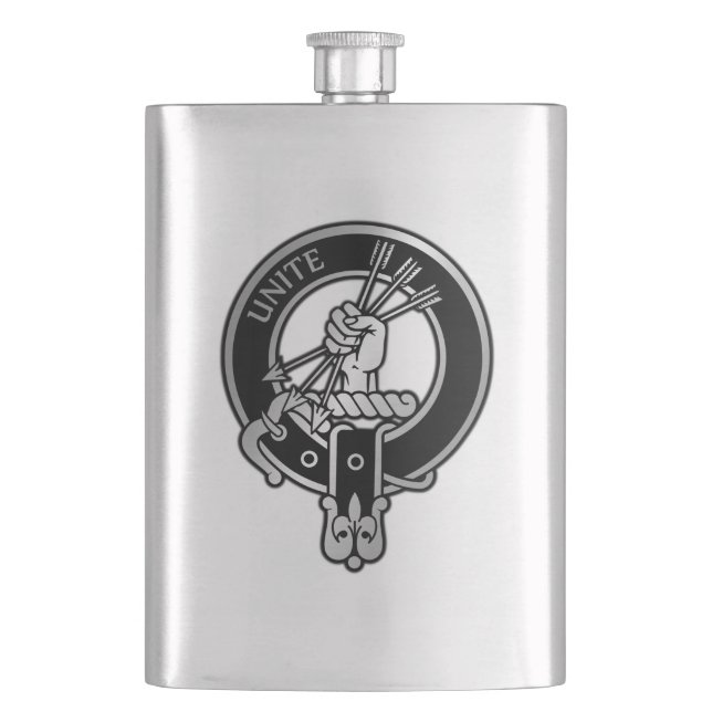 Clan Brodie Crest Hip Flask (Front)