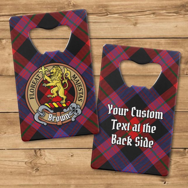 Clan Brown Crest over Tartan (Creator Uploaded)