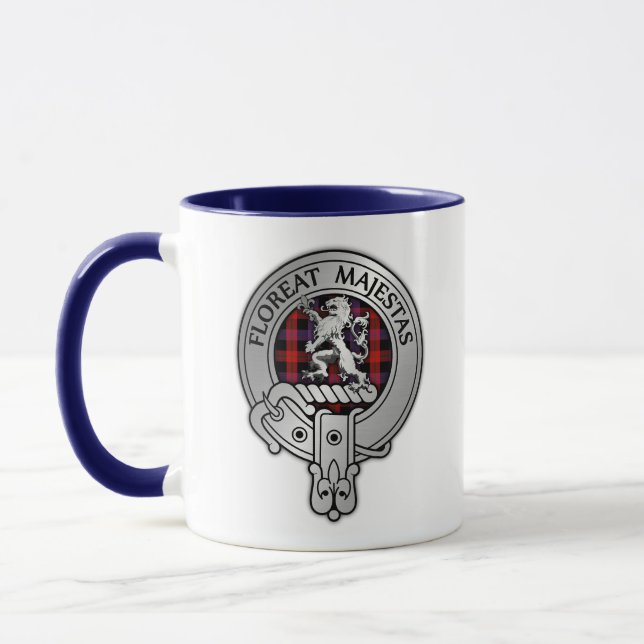 Clan Brown Crest & Tartan Mug (Left)