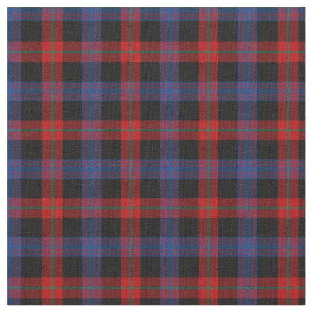 Clan Brown Tartan Fabric (Close Up)