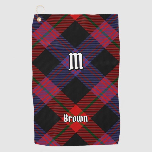 Clan Brown Tartan Golf Towel (Front)