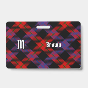Clan Brown Tartan ID Badge