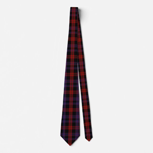 Clan Brown Tartan Plaid Tie (Front)