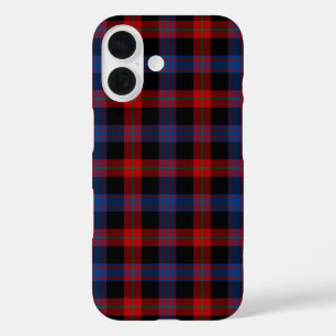 Clan Brown Tartan Royal Blue and Red Plaid iPhone 16 Case