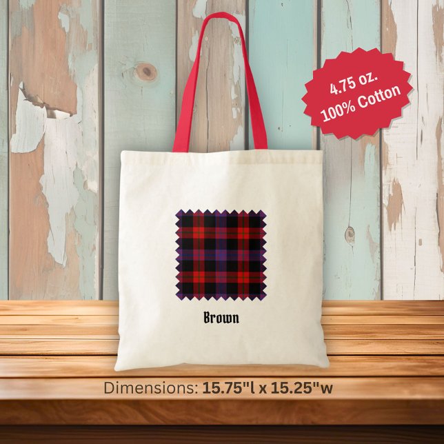 Clan Brown Tartan Tote Bag (Creator Uploaded)