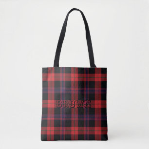 Clan Brown Tartan Tote Bag