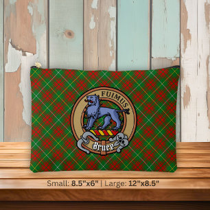 Clan Bruce Crest over Hunting Tartan Accessory Pouch