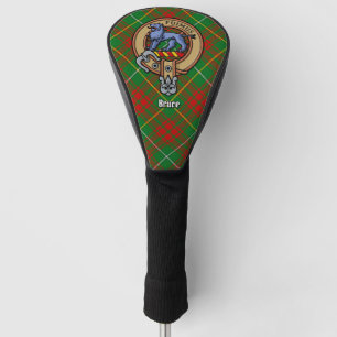 Clan Bruce Crest over Hunting Tartan Golf Head Cover