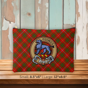 Clan Bruce Crest over Tartan Accessory Pouch