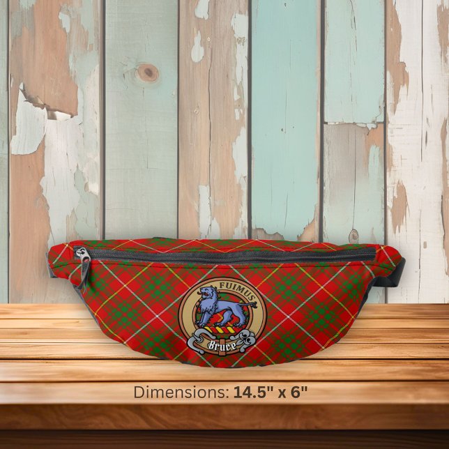 Clan Bruce Crest over Tartan Bum Bags (Creator Uploaded)