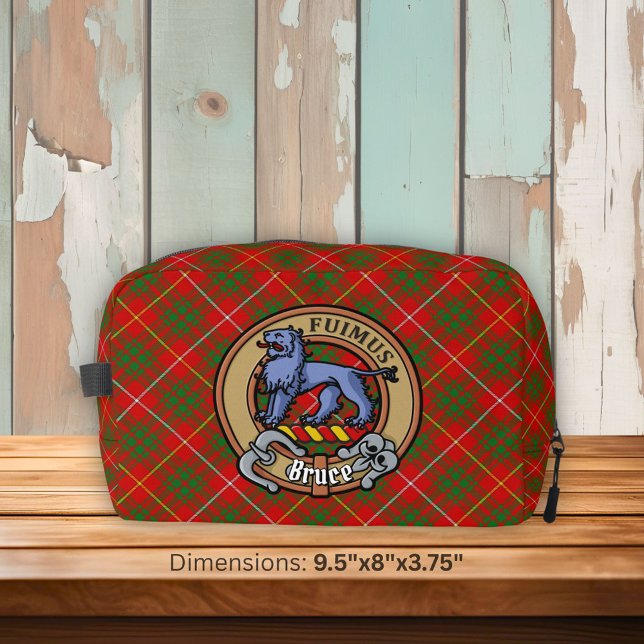 Clan Bruce Crest over Tartan Dopp Kit (Creator Uploaded)