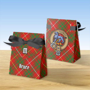 Clan Bruce Crest over Tartan Favour Box