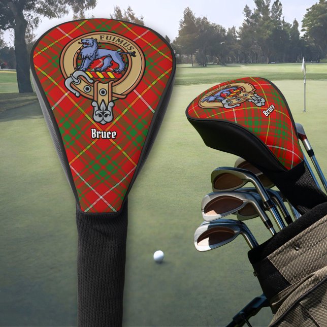 Clan Bruce Crest over Tartan Golf Head Cover (Creator Uploaded)