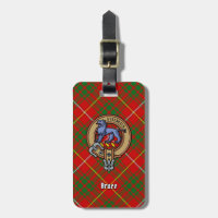 Clan Bruce Crest over Tartan