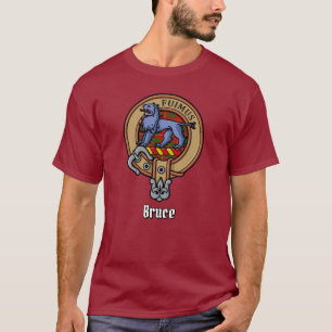 Clan Bruce Crest over Tartan T-Shirt