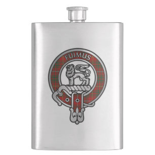 Clan Bruce Crest & Tartan Flask
