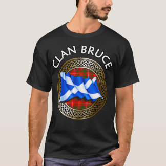 Clan Bruce Crest Tartan Knot T-Shirt