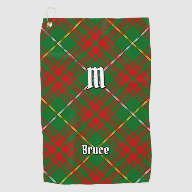 Clan Bruce Hunting Tartan Golf Towel (Front)