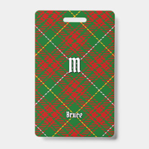 Clan Bruce Hunting Tartan ID Badge