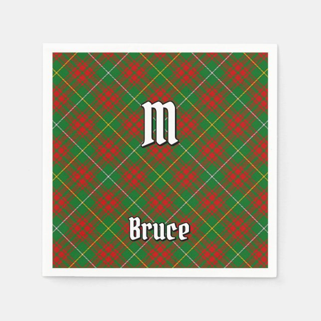 Clan Bruce Hunting Tartan Napkin (Front)