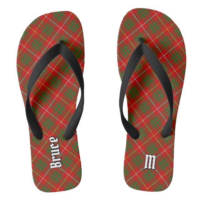 Clan Bruce Tartan Flip Flops (Footbed)