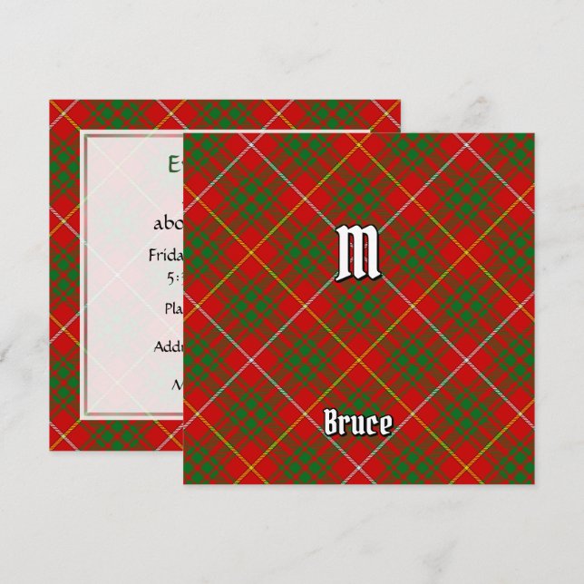 Clan Bruce Tartan Invitation (Front/Back)