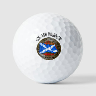 Clan Bruce Tartan Knot & Flag Golf Balls