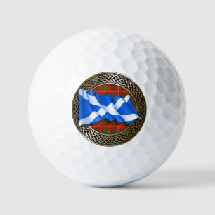 Clan Bruce Tartan Knot & Flag Golf Balls