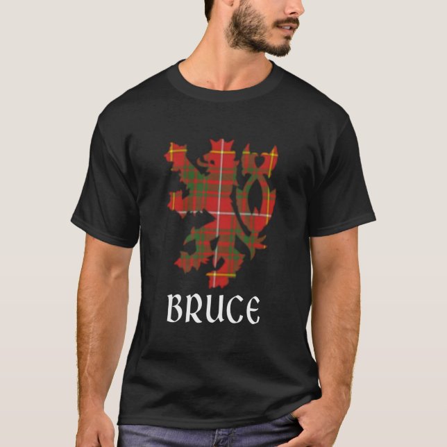 Clan Bruce Tartan Scottish Family Name Scotland Pr T-Shirt (Front)