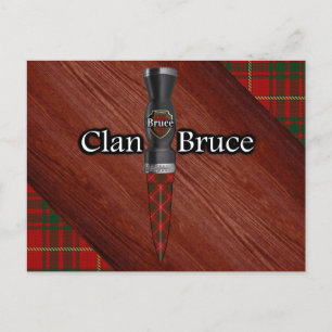 Clan Bruce Tartan Sgian Dubh Blade Postcard