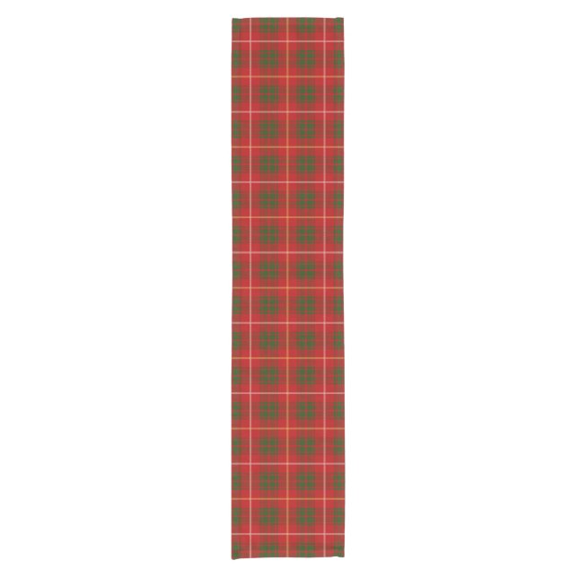 Clan Bruce Tartan Short Table Runner (Front)