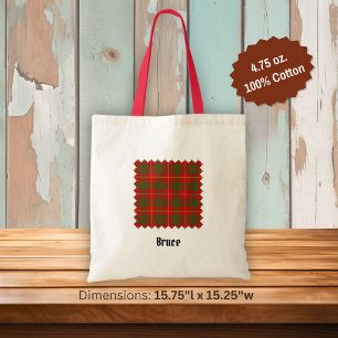 Clan Bruce Tartan Tote Bag
